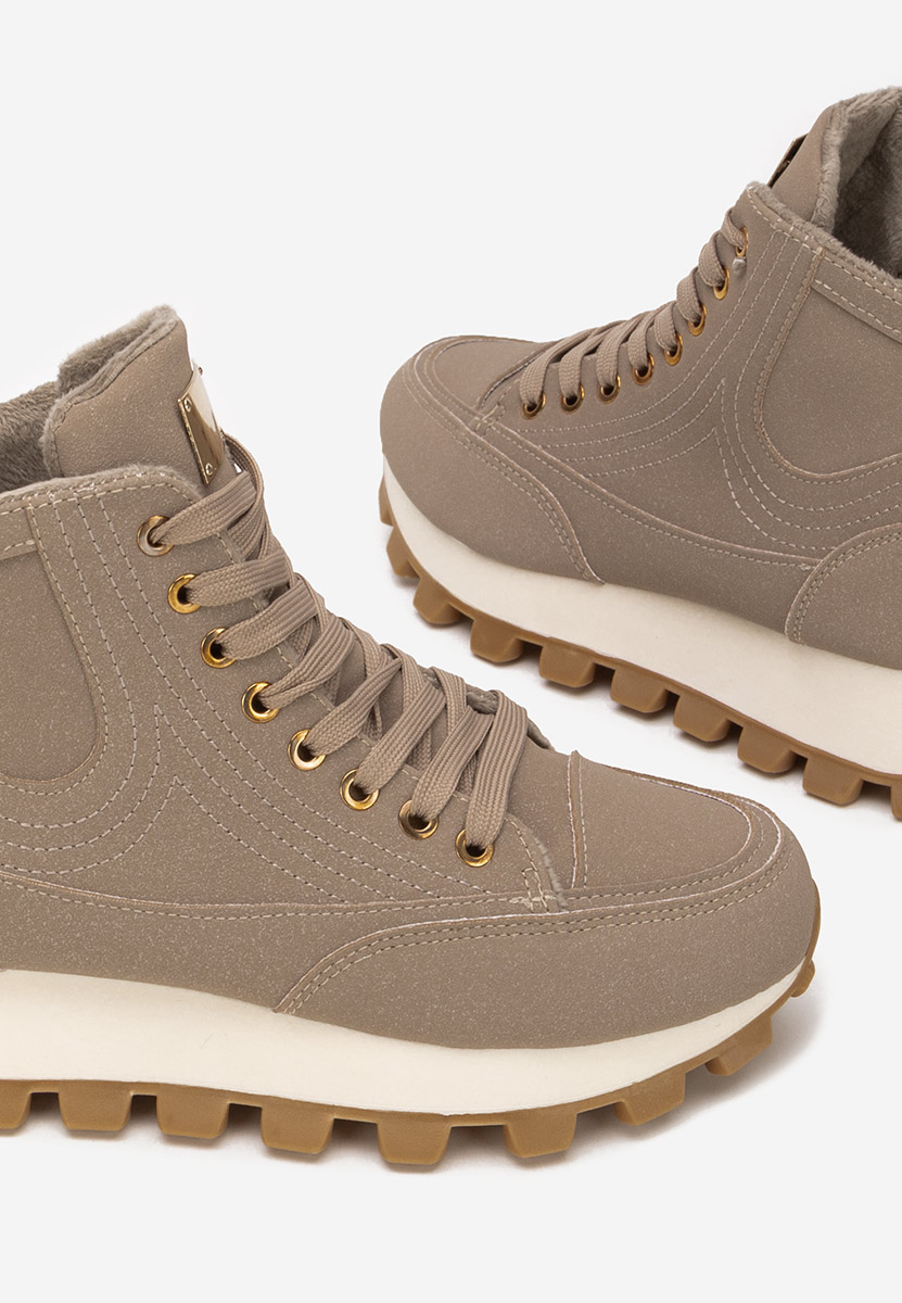 Khaki sneakersy damskie Dorineia