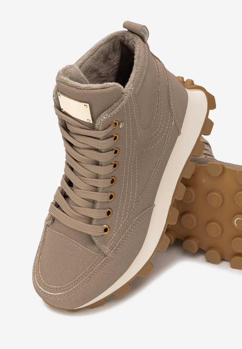 Khaki sneakersy damskie Dorineia