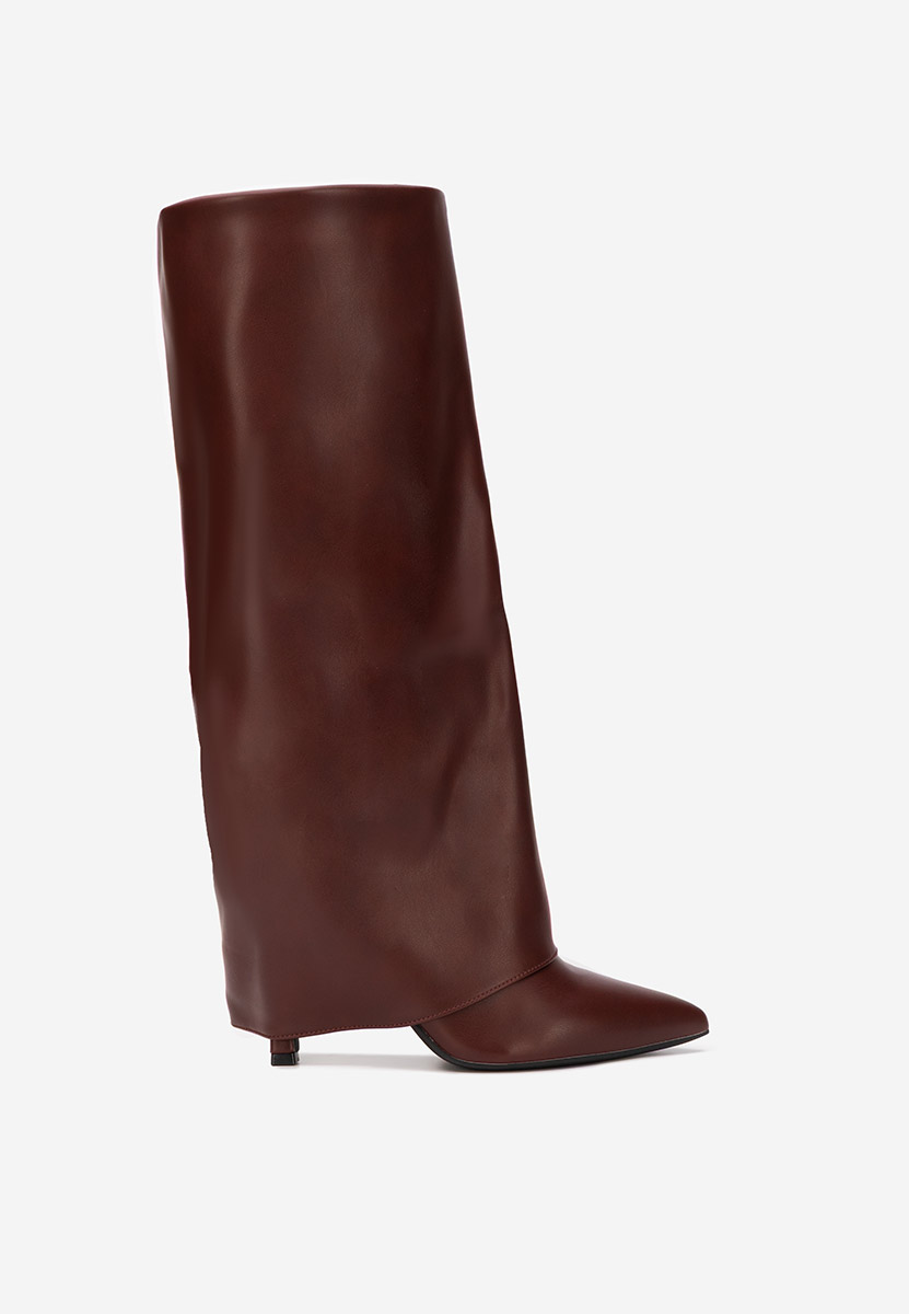  kozaki na szpilce Brynora bordo