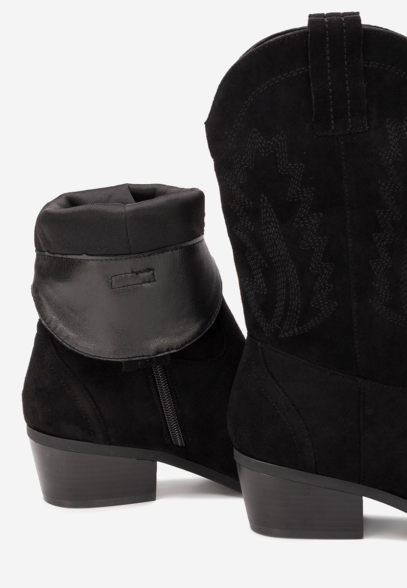 Czarne kozaki kowbojki damskie Brevaya