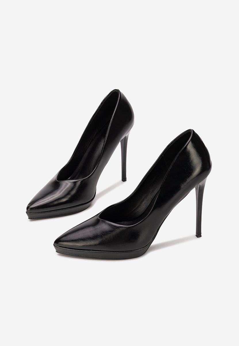 Czarne szpilki na obcasie Reneia