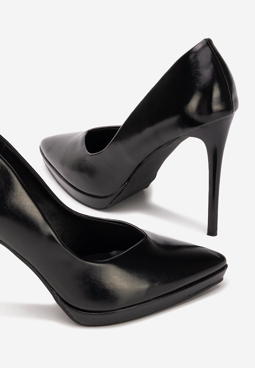 Czarne szpilki na obcasie Reneia