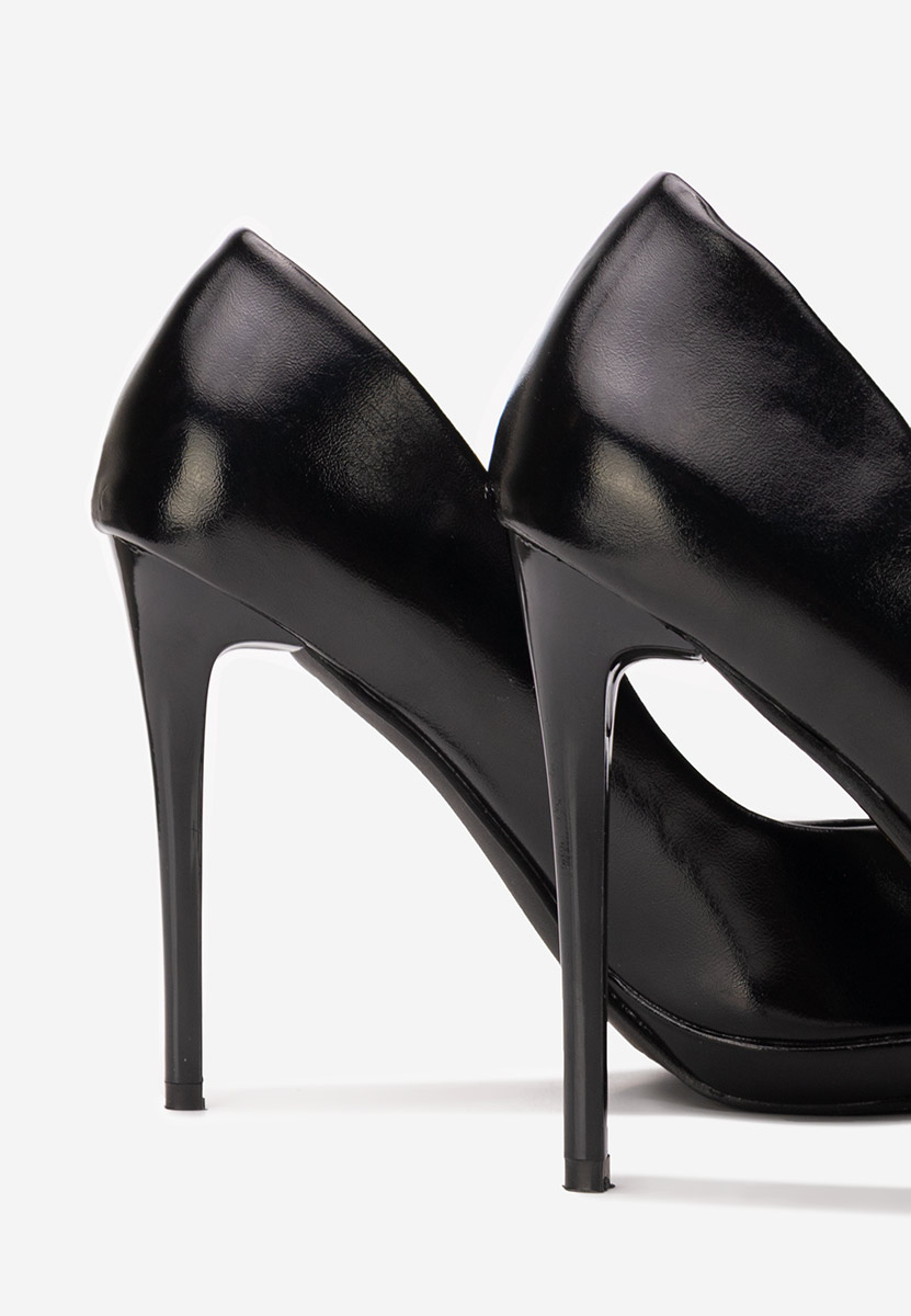 Czarne szpilki na obcasie Reneia