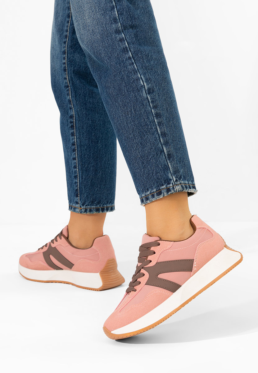 Różowe sneakersy damskie Genna