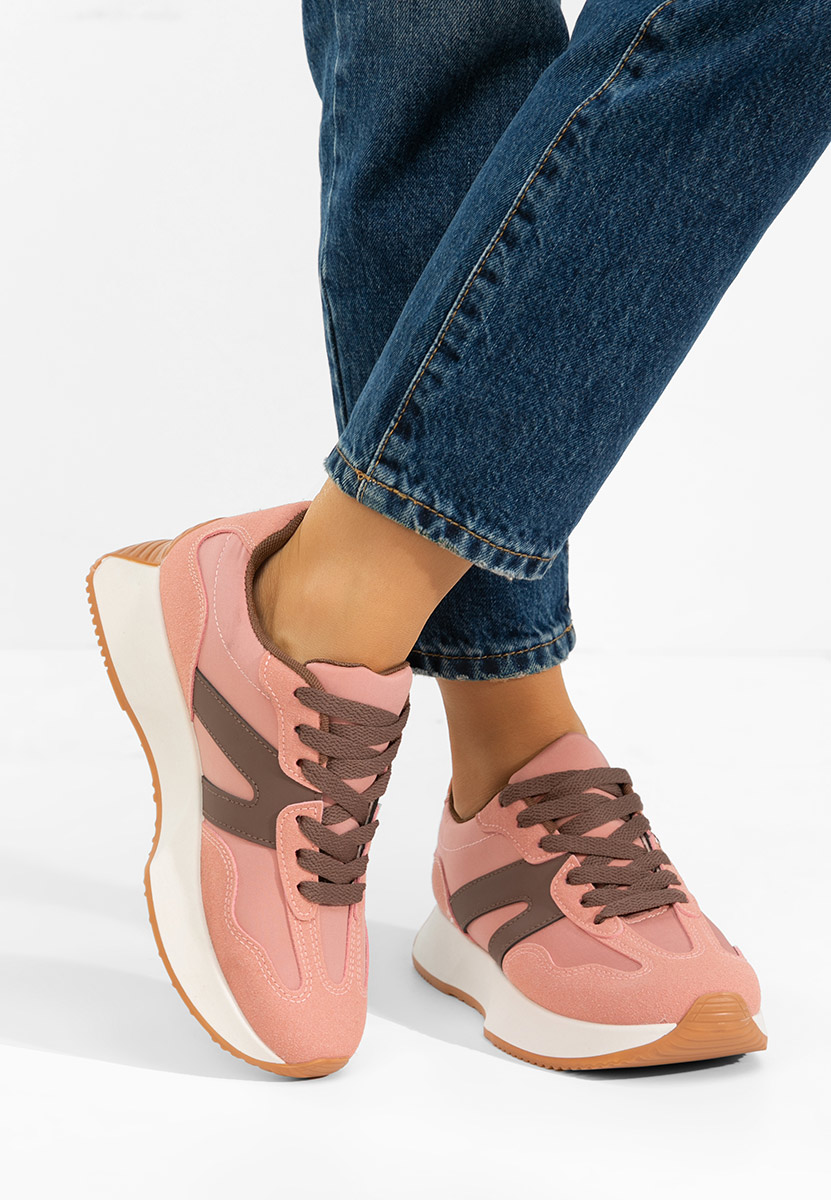 Różowe sneakersy damskie Genna