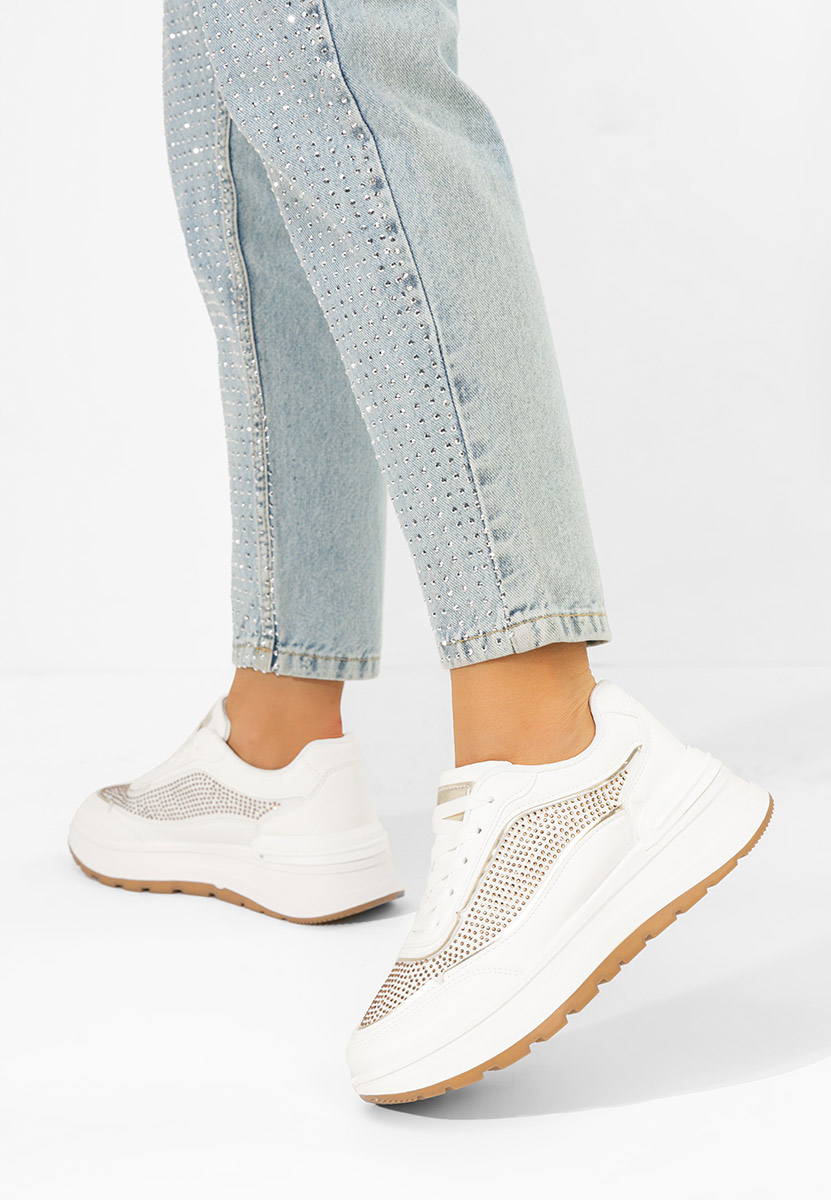 Białe sneakersy damskie Dalyana