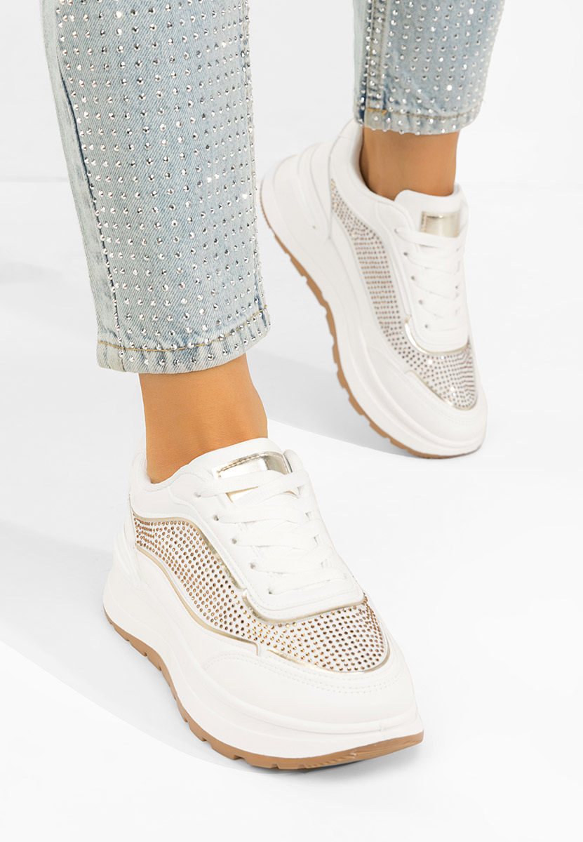 Białe sneakersy damskie Dalyana