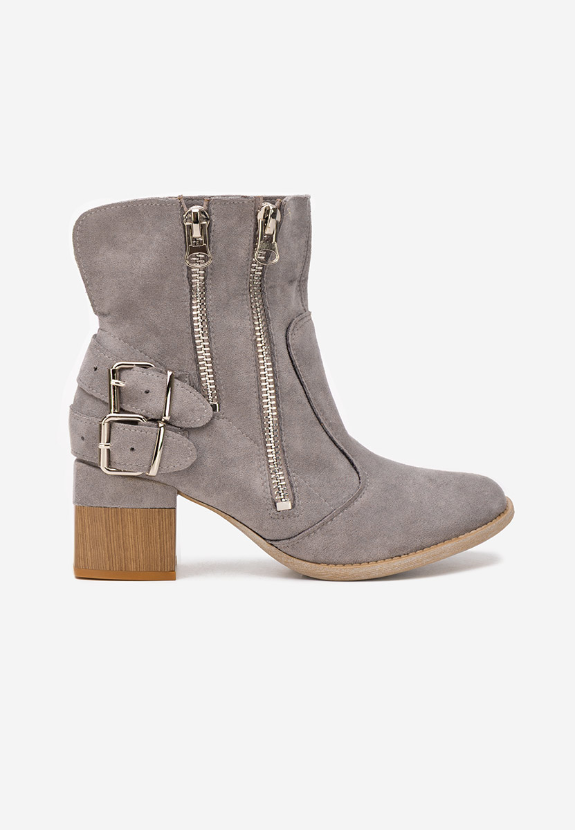 Szare botki na słupku Laroya V5 Szare botki na słupku Laroya V5