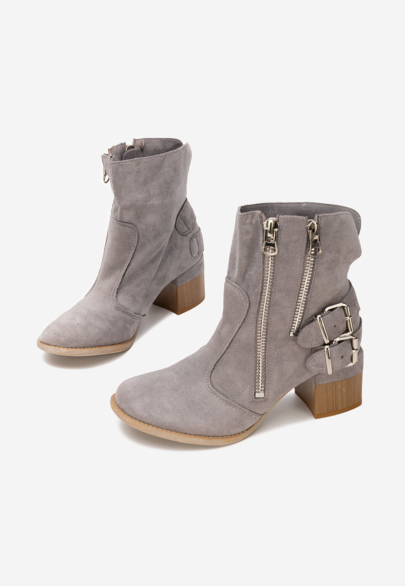 Szare botki na słupku Laroya V5 Szare botki na słupku Laroya V5