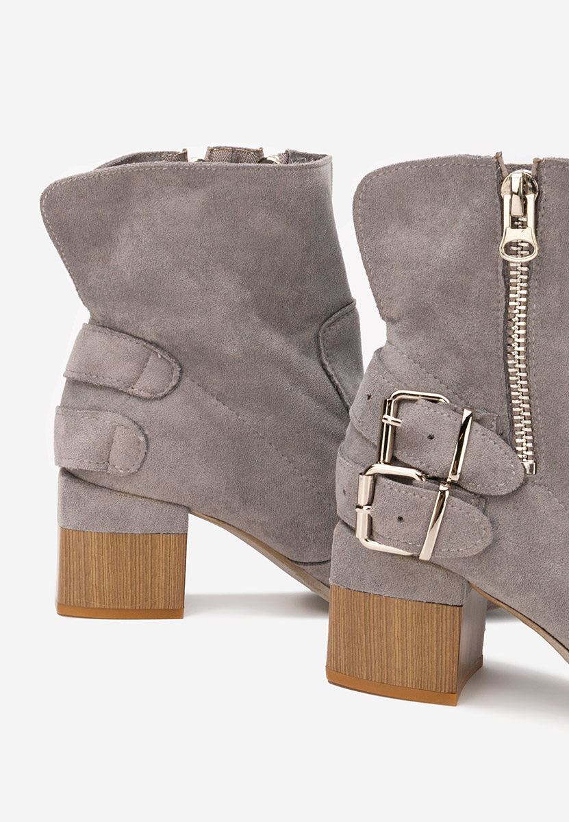 Szare botki na słupku Laroya V5 Szare botki na słupku Laroya V5