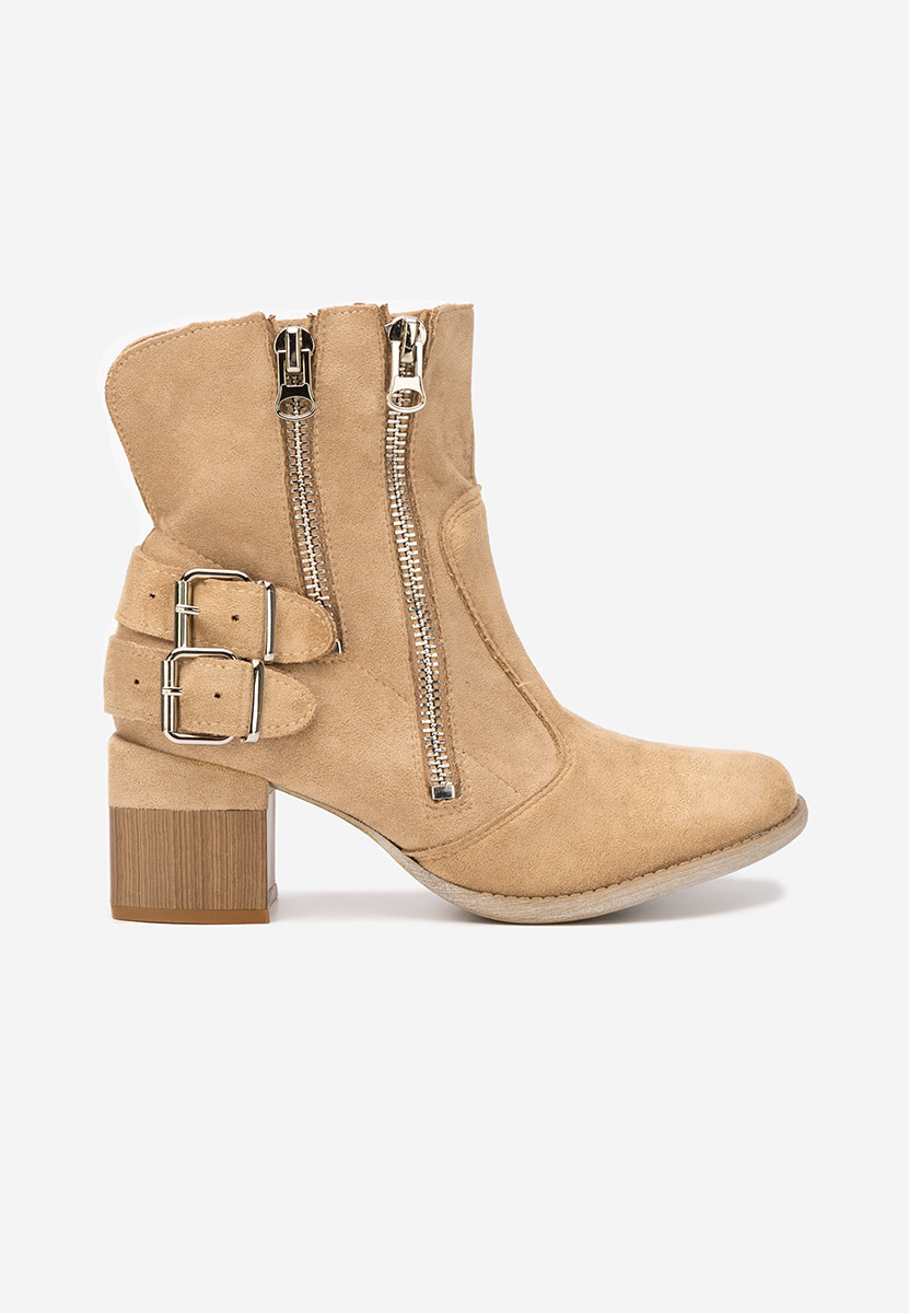 Khaki botki na słupku Laroya V5 Khaki botki na słupku Laroya V5