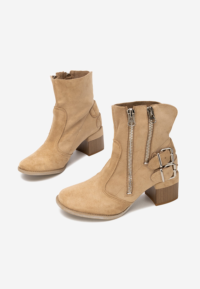 Khaki botki na słupku Laroya V5 Khaki botki na słupku Laroya V5