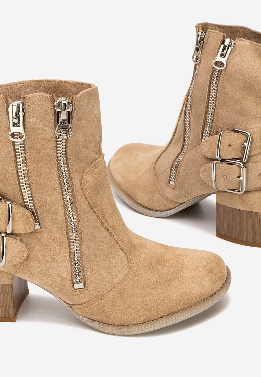 Khaki botki na słupku Laroya V5 Khaki botki na słupku Laroya V5