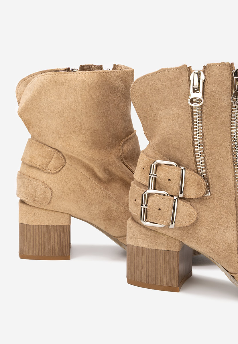 Khaki botki na słupku Laroya V5 Khaki botki na słupku Laroya V5