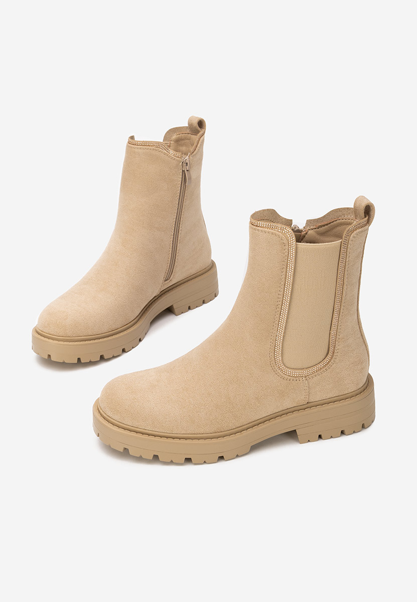 Beżowe botki chelsea Brisaya V2