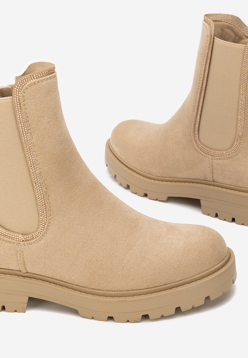 Beżowe botki chelsea Brisaya V2