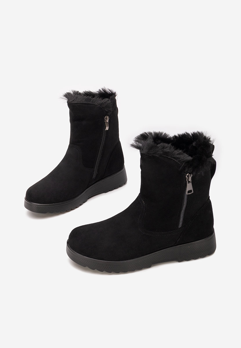 Czarne botki płaskie Andea