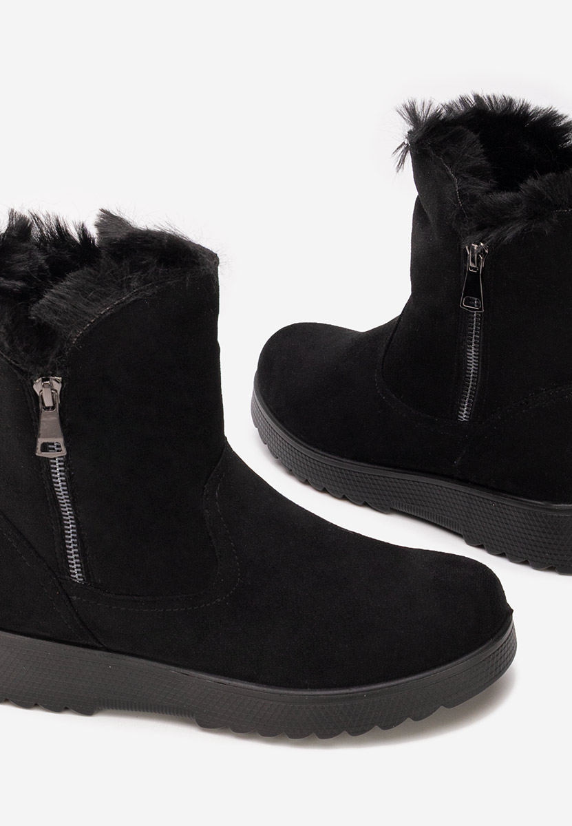 Czarne botki płaskie Andea