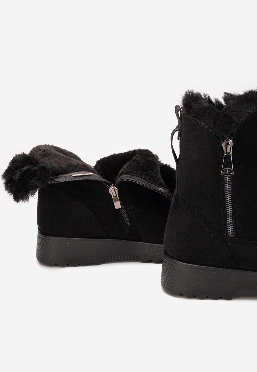 Czarne botki płaskie Andea