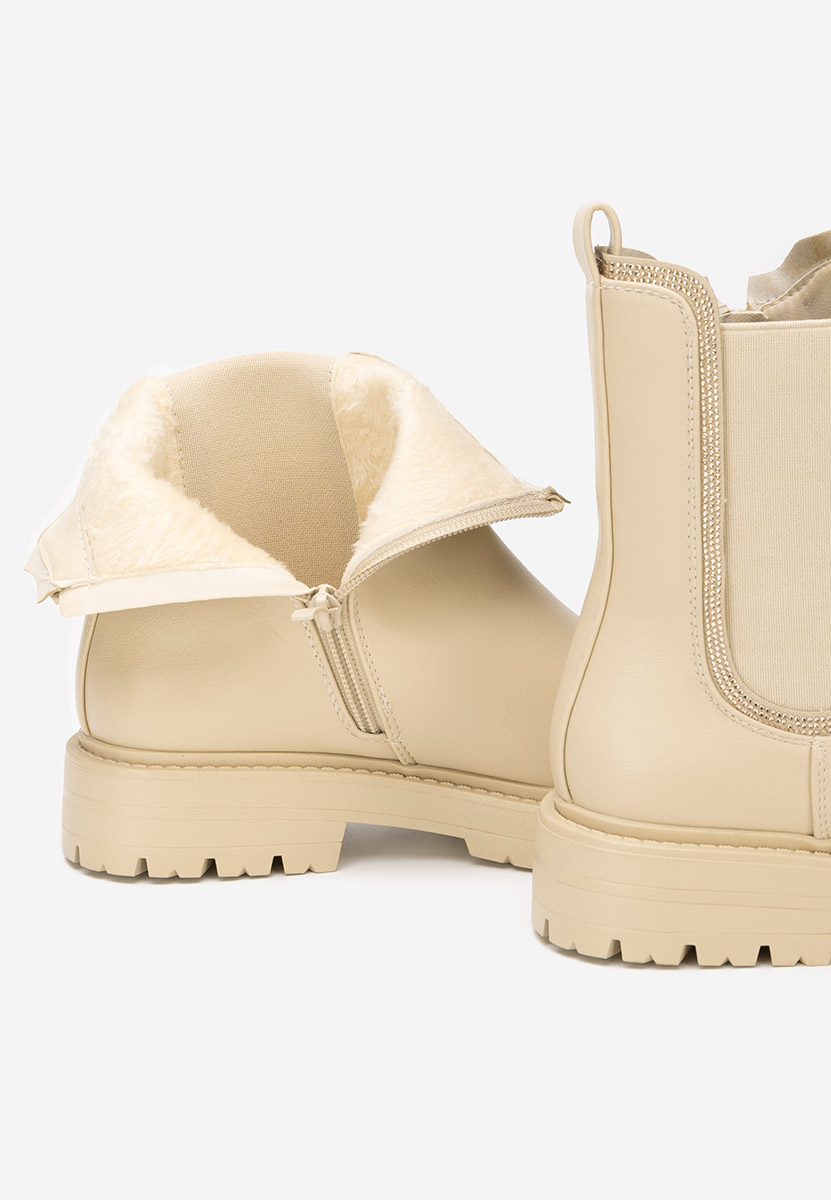 Beżowe botki chelsea Brisaya