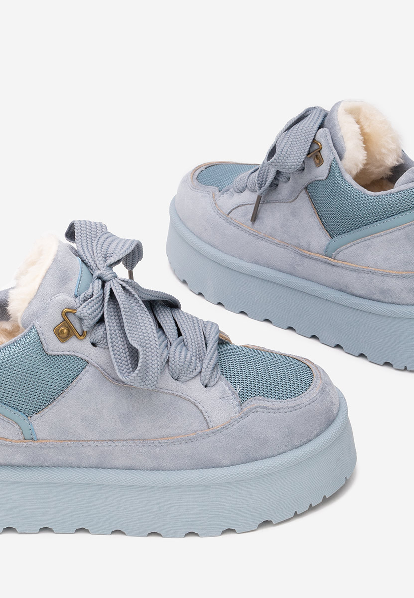 Niebieskie sneakersy na platformie Isariel