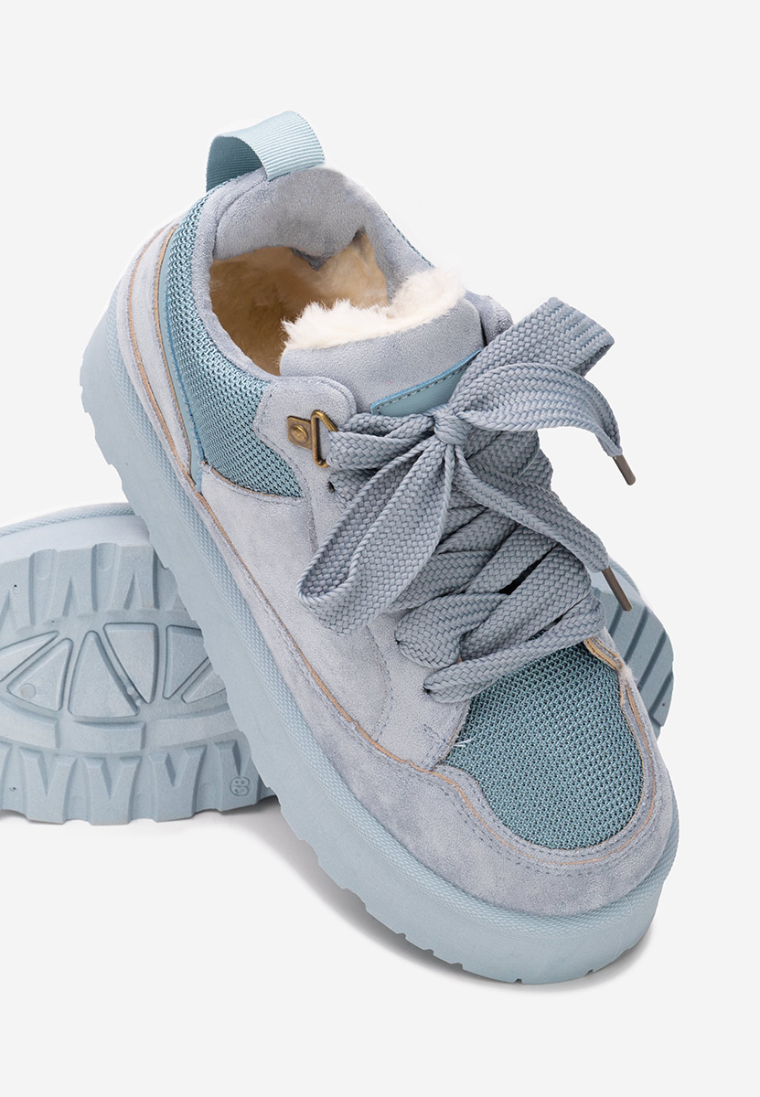 Niebieskie sneakersy na platformie Isariel