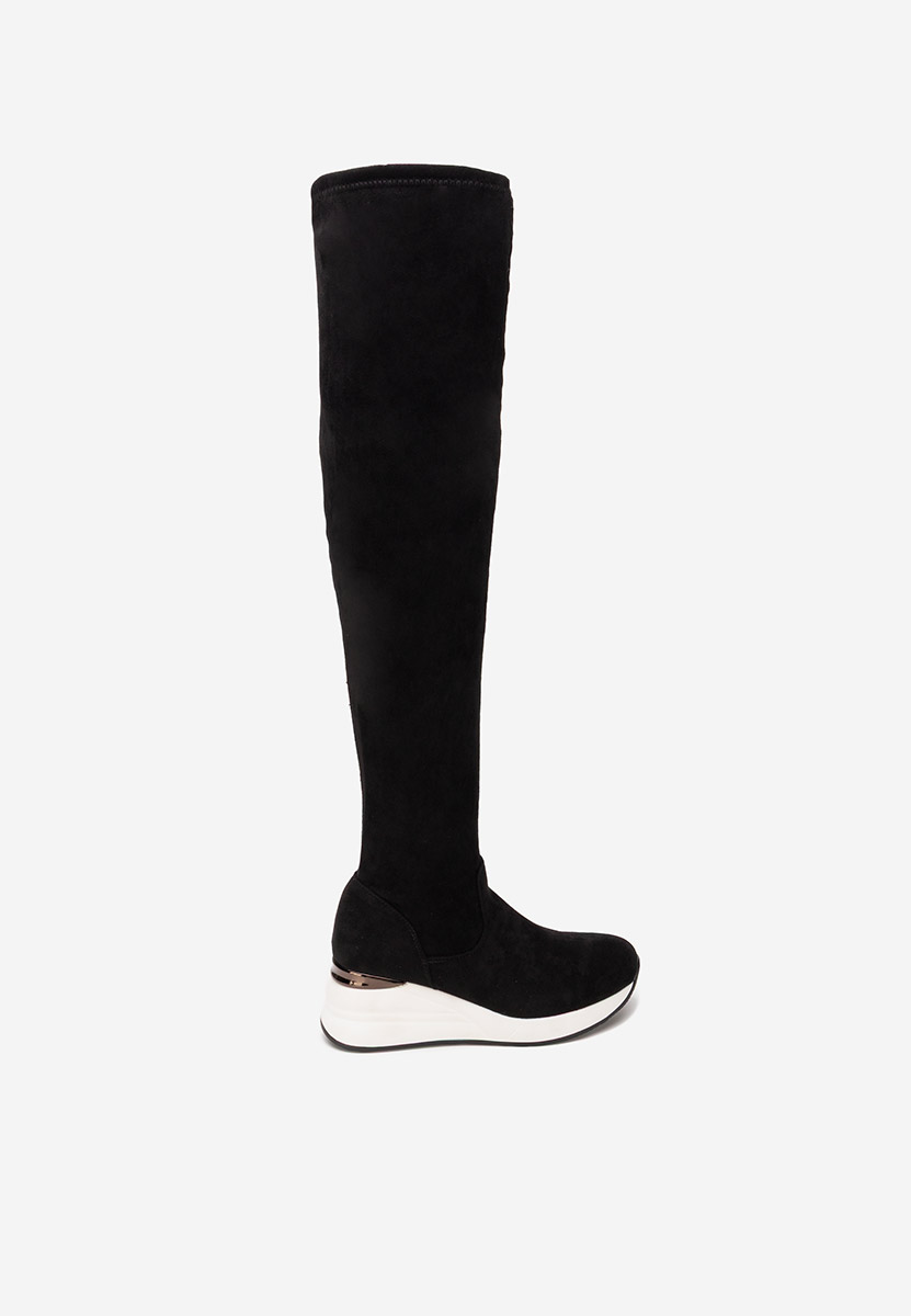 Czarne długie kozaki za kolano Janisia V2