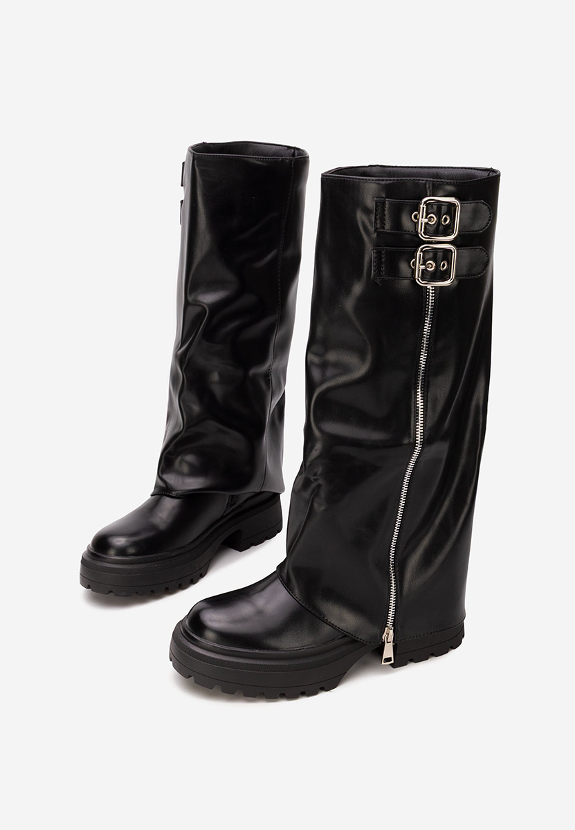 Czarne kozaki damskie Jorena