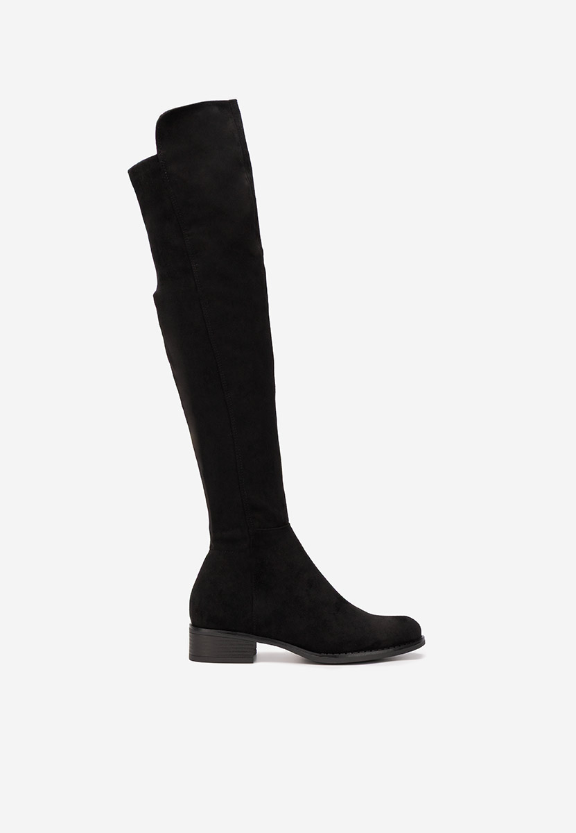 Czarne długie kozaki za kolano Inies Czarne długie kozaki za kolano Inies