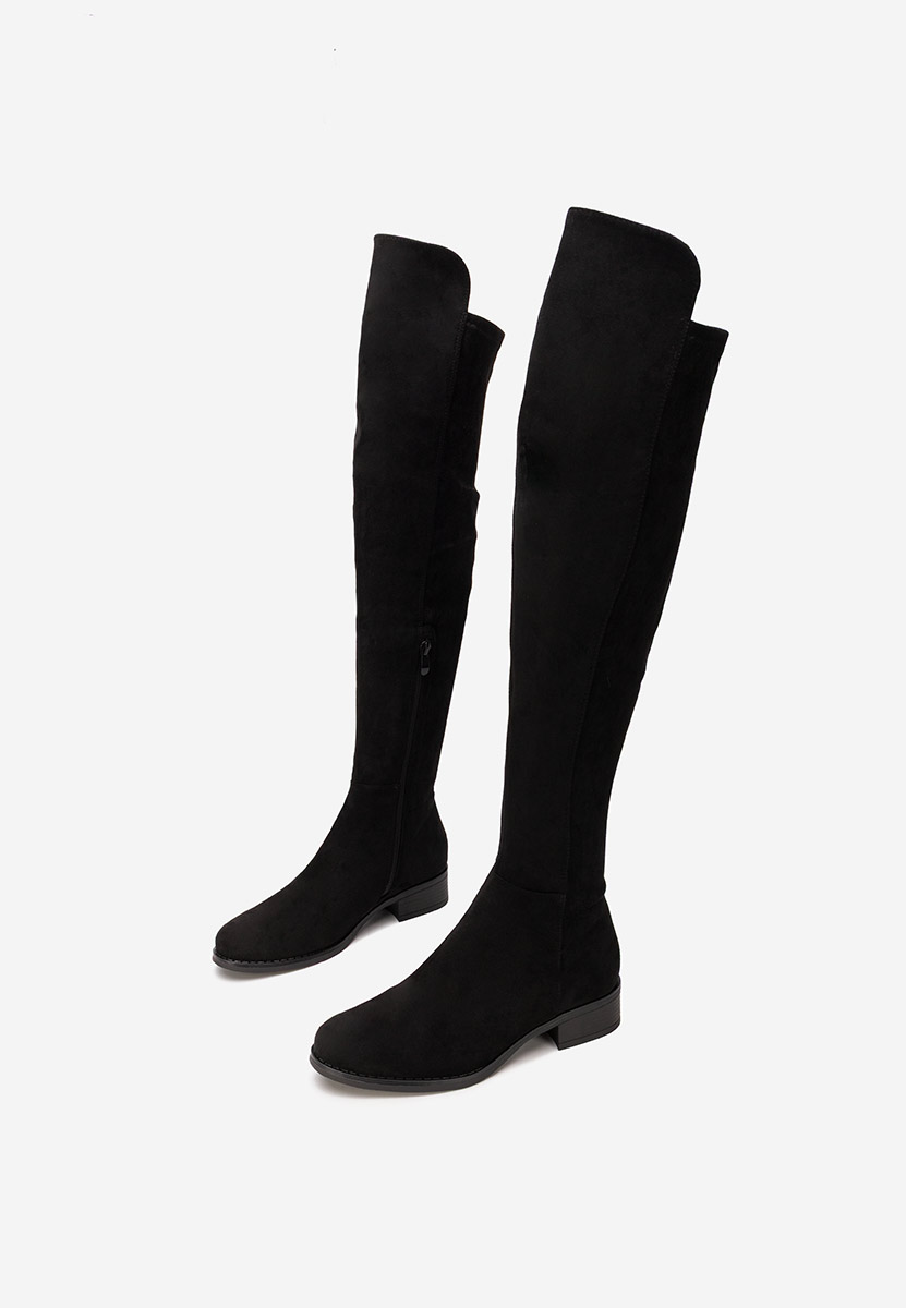 Czarne długie kozaki za kolano Inies Czarne długie kozaki za kolano Inies