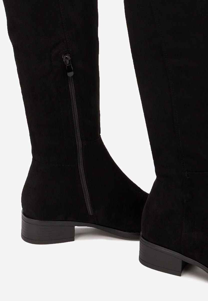 Czarne długie kozaki za kolano Inies Czarne długie kozaki za kolano Inies