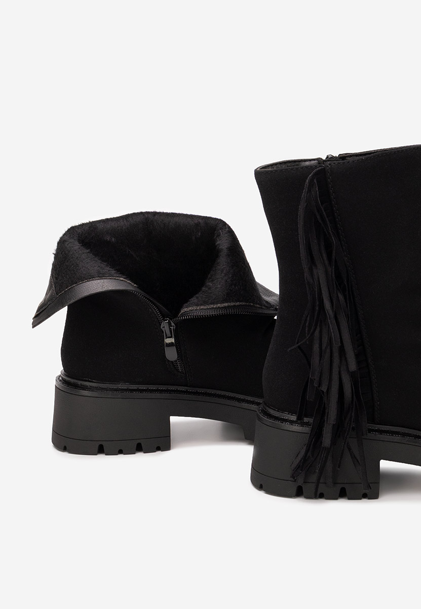 Czarne botki płaskie Sameria Czarne botki płaskie Sameria