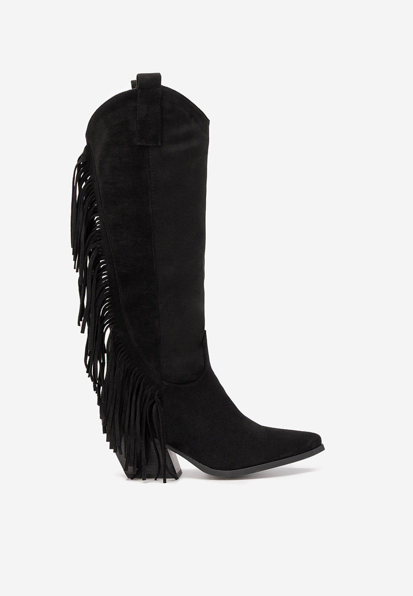 Czarne kozaki kowbojki damskie Verlia