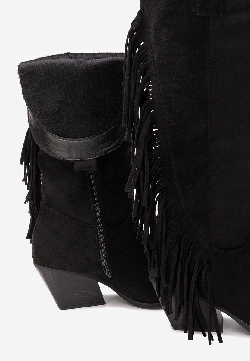 Czarne kozaki kowbojki damskie Verlia