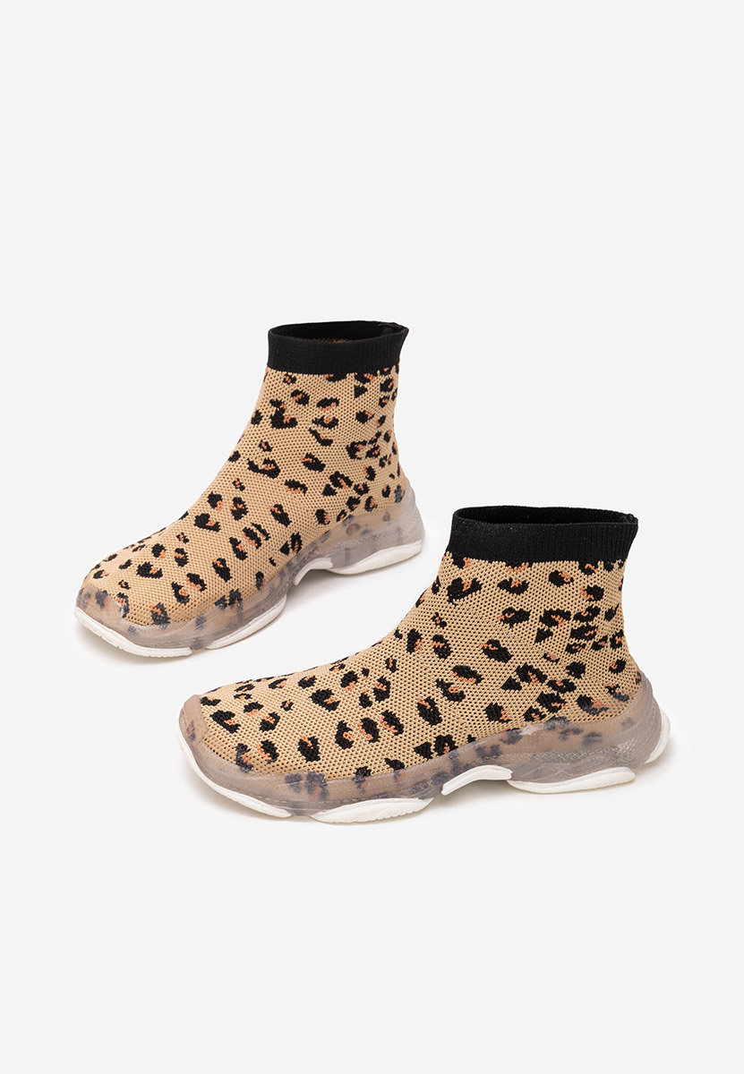 Beżowe sneakersy dziewczęce Denoa