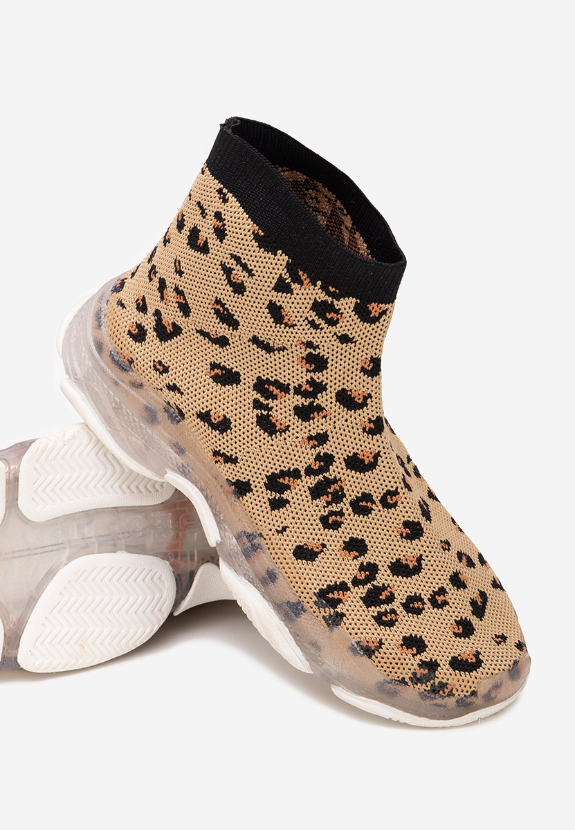 Beżowe sneakersy dziewczęce Denoa