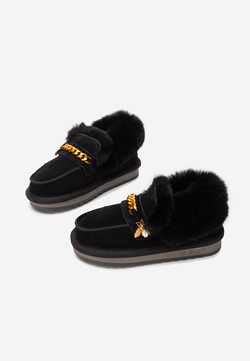 Czarne botki dziewczęce Annamae