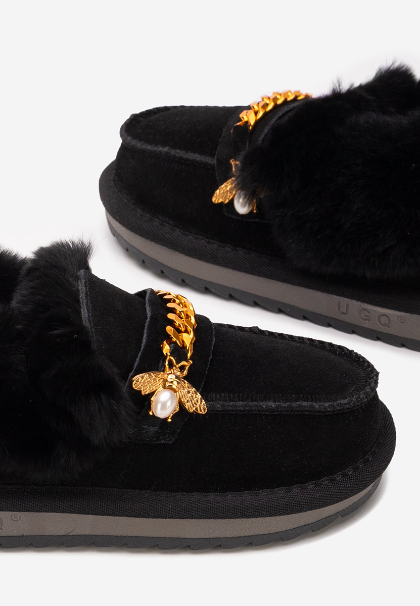 Czarne botki dziewczęce Annamae