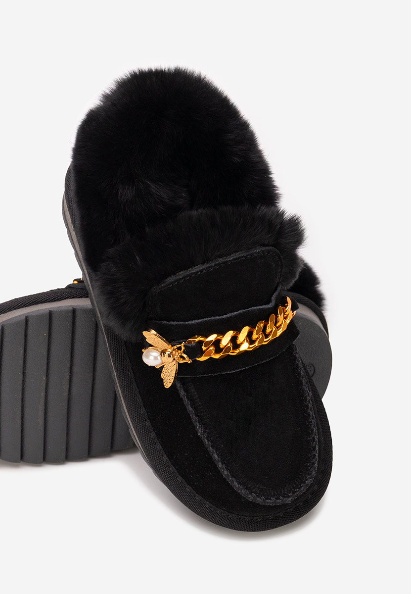 Czarne botki dziewczęce Annamae