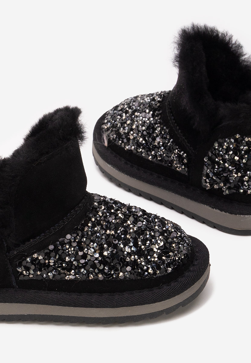 Czarne kozaki dziewczęce Semida