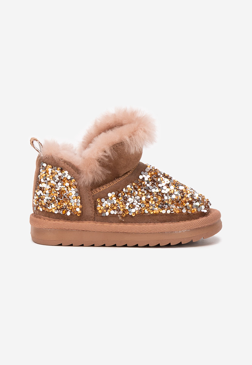 Brązowe botki dziewczęce Semida