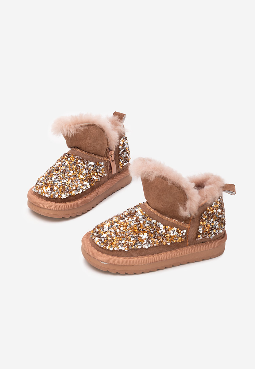 Brązowe botki dziewczęce Semida