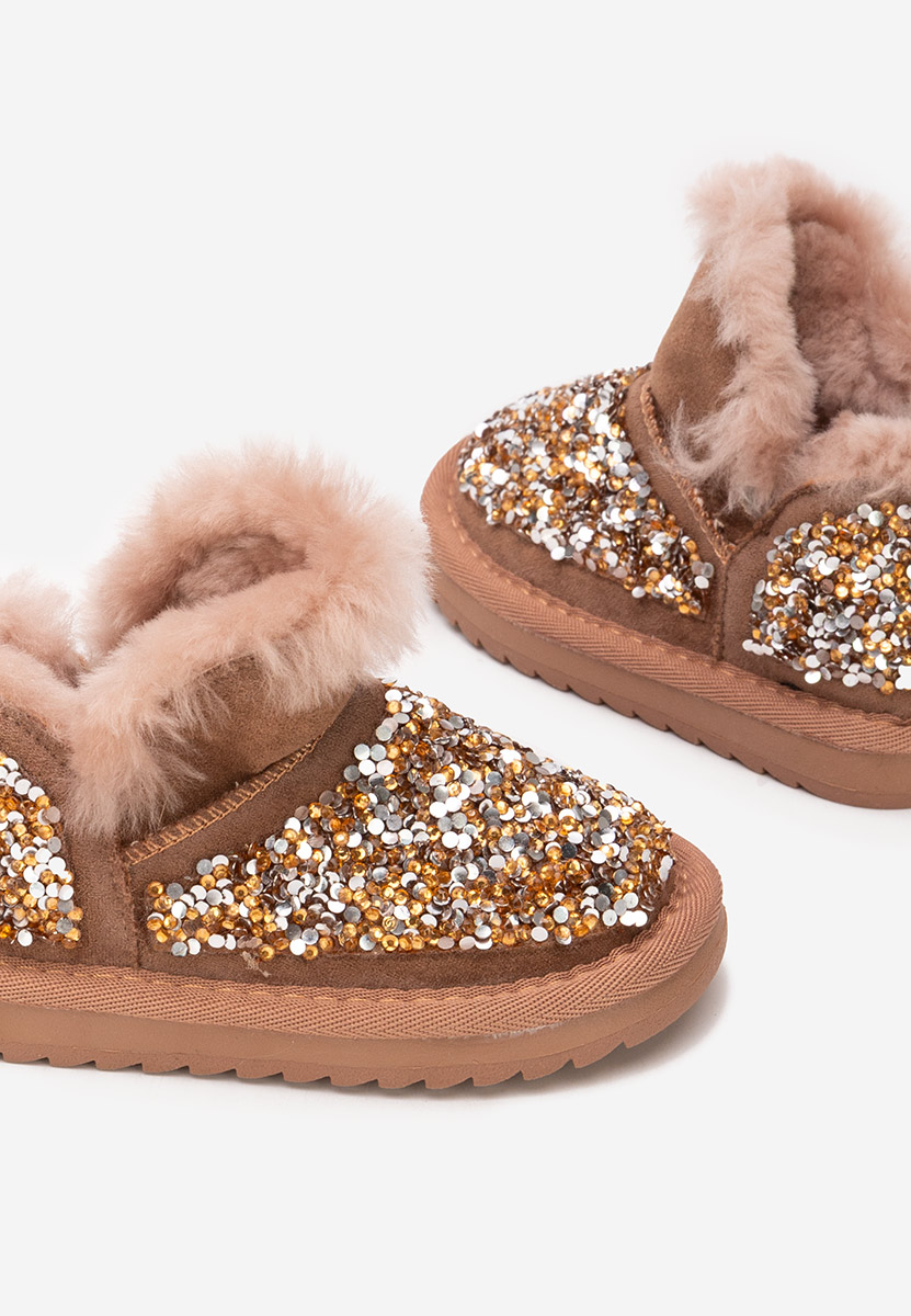 Brązowe botki dziewczęce Semida