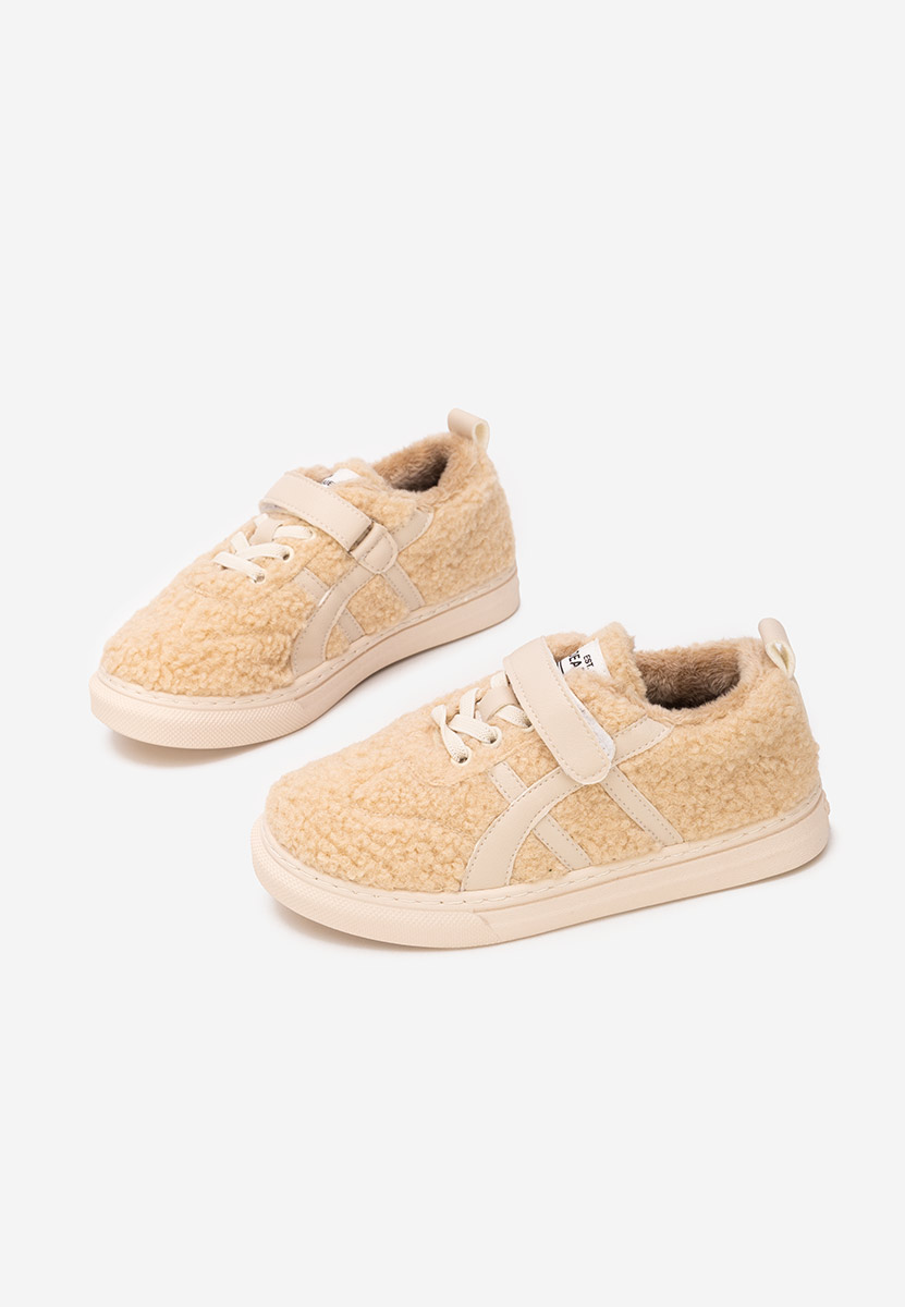 Beżowe sneakersy dziewczęce Hulia