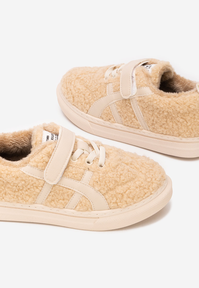 Beżowe sneakersy dziewczęce Hulia