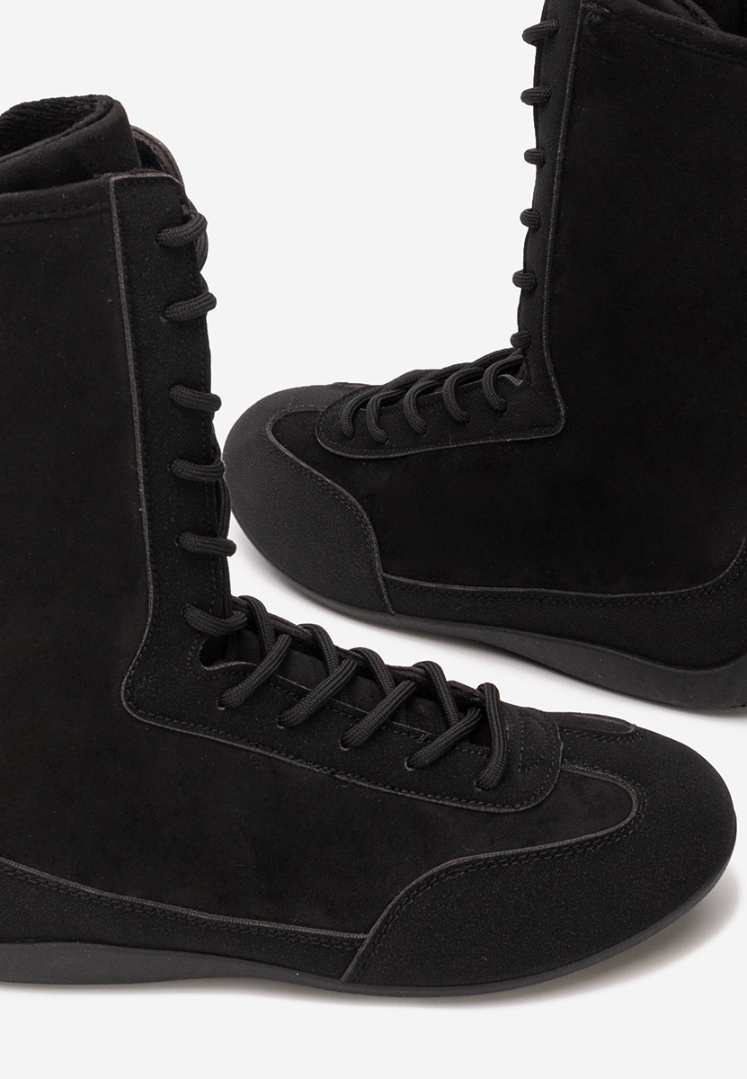 Czarne trampki wysokie damskie Stelia