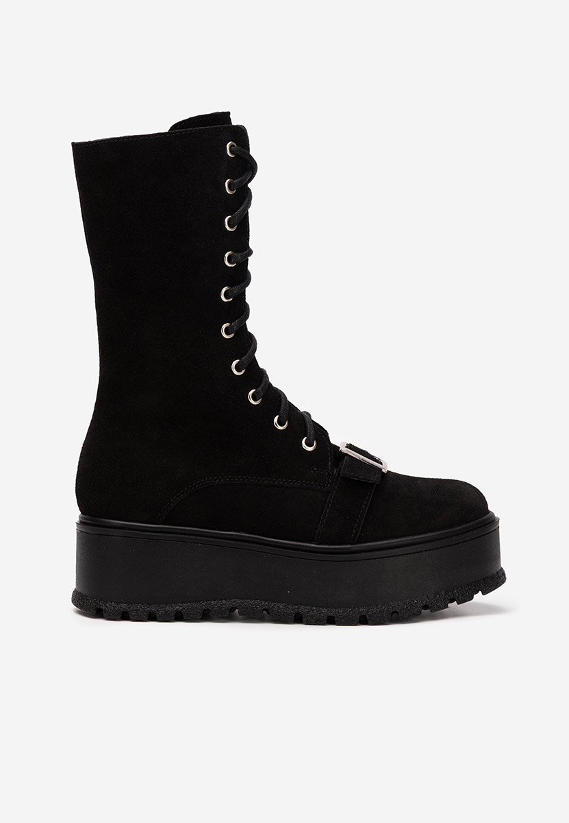 Czarne botki damskie skórzane Sorelia v2