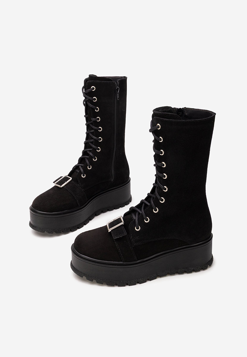 Czarne botki damskie skórzane Sorelia v2