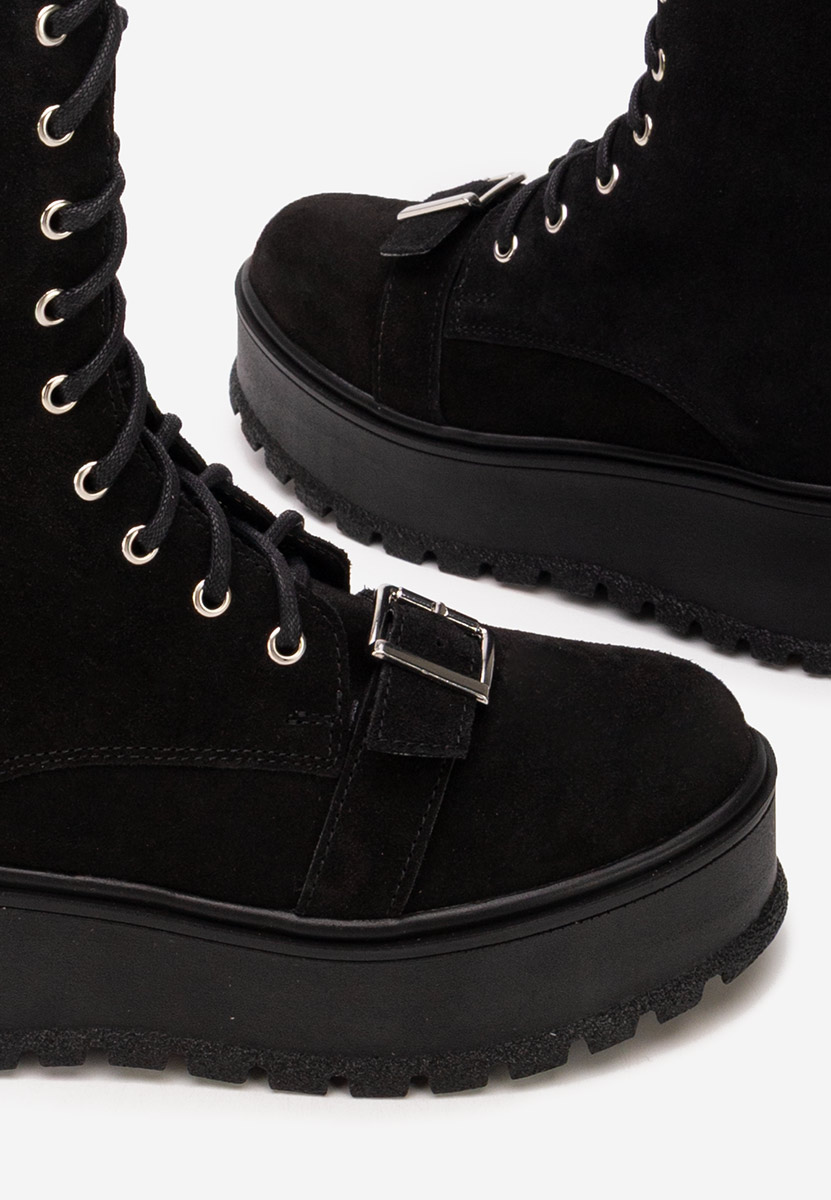 Czarne botki damskie skórzane Sorelia v2