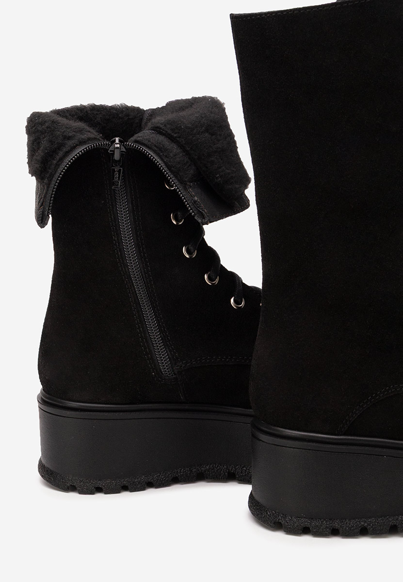 Czarne botki damskie skórzane Sorelia v2
